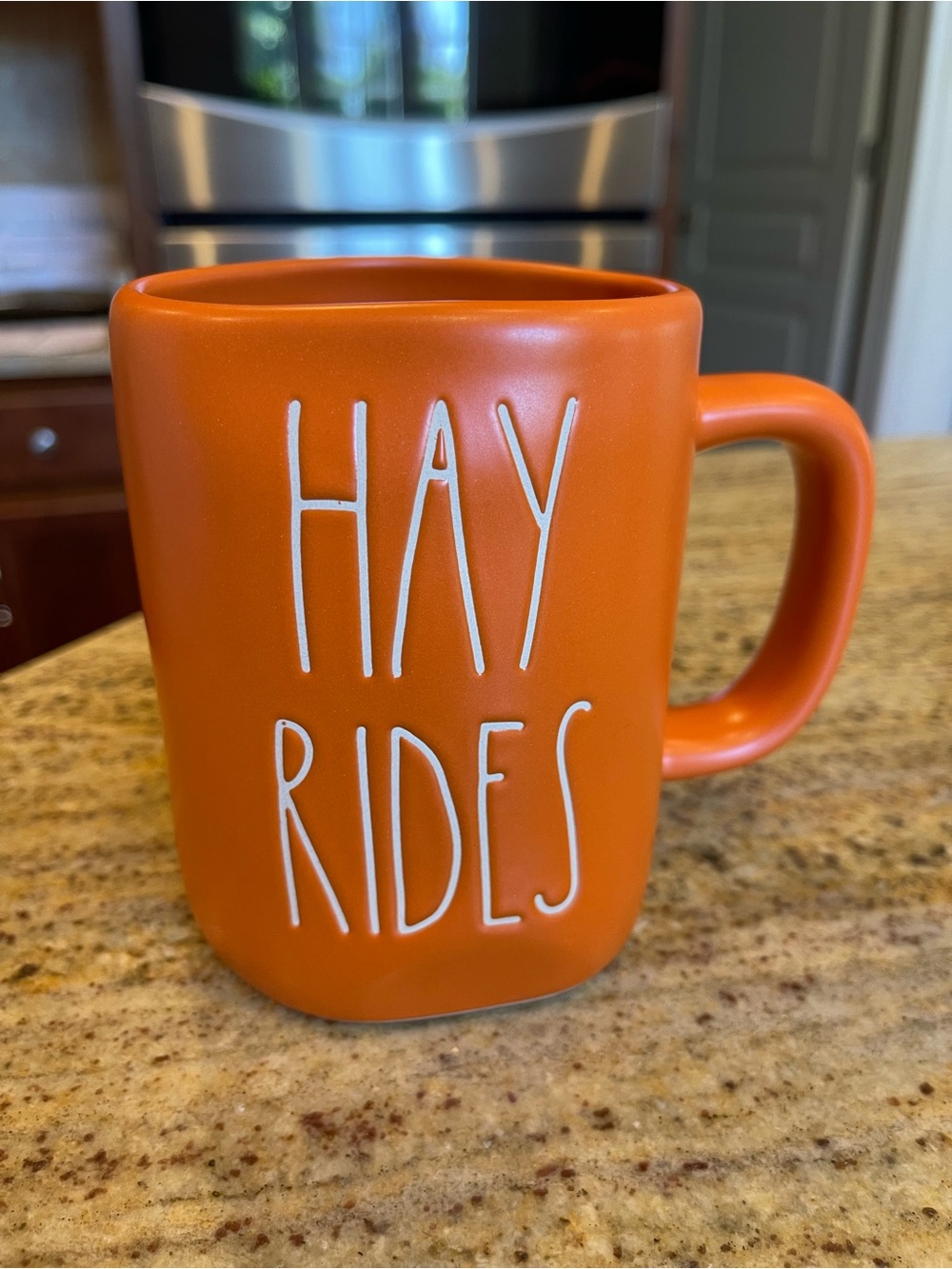SET OF 2 RAE DUNN “Hay Rides” & "Apple Cider" Mugs Artisan Magenta 181 FALL NEW - Picture 2 of 8